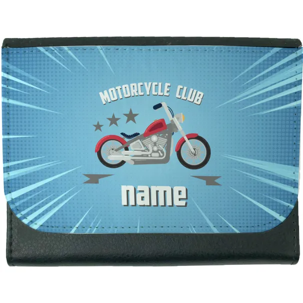 Motorcycle Blue Wallet Product Image