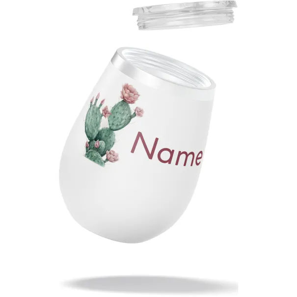 Cactus Pink & Green Personalised Tumbler Product Image