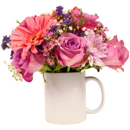 Pink Flowers In Personalised Mug Product Images