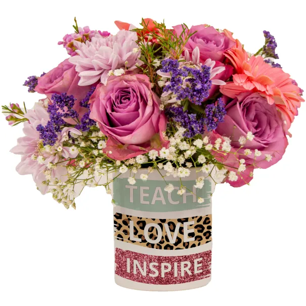 Pink Flowers In Personalised Mug Product Image