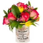 Bright Pink & Yellow Flowers In A Mug Product Thumbnail