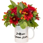 Red Flowers In A Personalised Mug Product Thumbnail