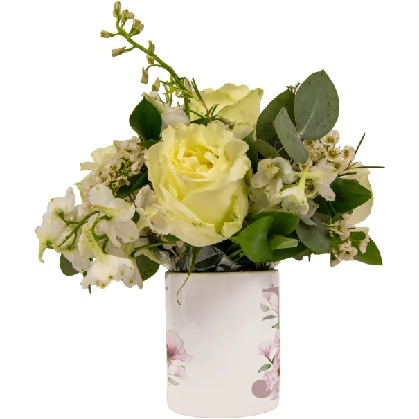 White Flowers In Personalised Mug Product Image