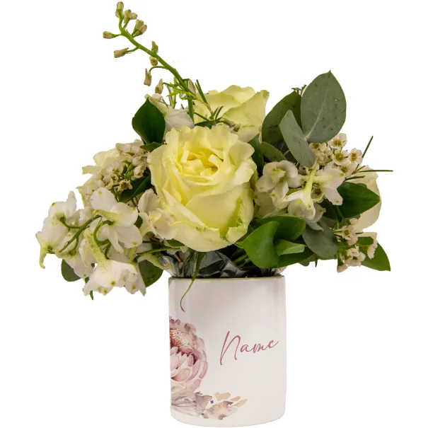 White Flowers In Personalised Mug Product Image