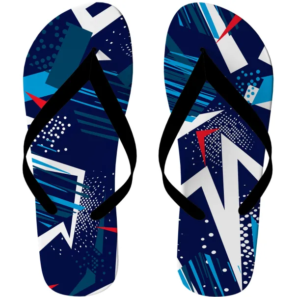 Blue & Red Design Flip Flops Product Image