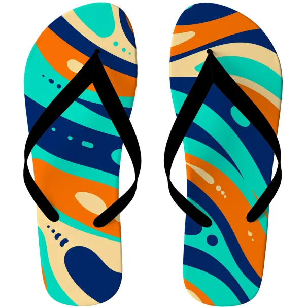 Blue Orange And Turquoise Flip Flop Product Image