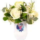 White flower Arrangement In Tumbler Product Thumbnail