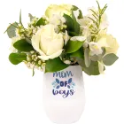 White flower Arrangement In Tumbler Product Thumbnail