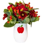 Red Flower Arrangement In Tumbler Product Thumbnail