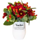 Red Flower Arrangement In Tumbler Product Thumbnail