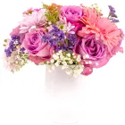 Light Pink Flower Arrangement In Tumbler Product Thumbnail